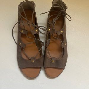 Ladies taupe suede Sandal size 11